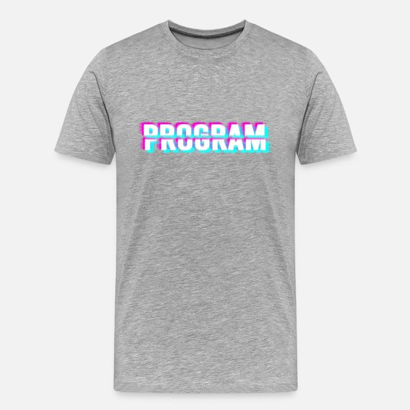 Computer program (white) - Men's Premium Organic T-Shirt - heather grey