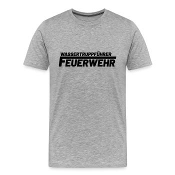 Wassertruppführer Freiwillige Feuerwehr - Männer Premium Bio T-Shirt - Grau meliert - Vorne - Damien (186cm)