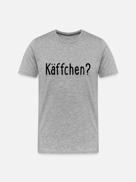 käffchen - Männer Premium Bio T-Shirt - Grau meliert