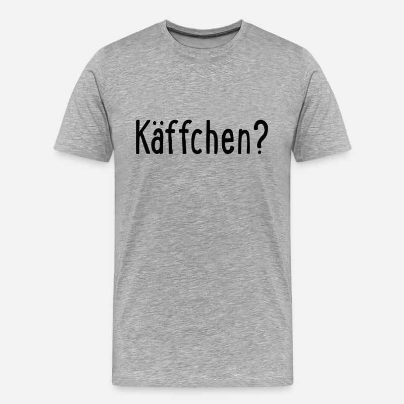 käffchen - Männer Premium Bio T-Shirt - Grau meliert