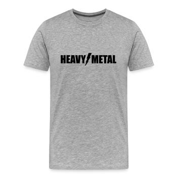 Heavy Metal - Männer Premium Bio T-Shirt - Grau meliert - Vorne - Damien (186cm)