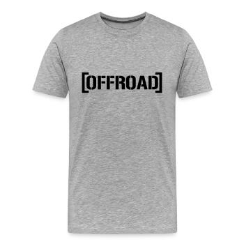Offroad - Männer Premium Bio T-Shirt - Grau meliert - Vorne - Damien (186cm)
