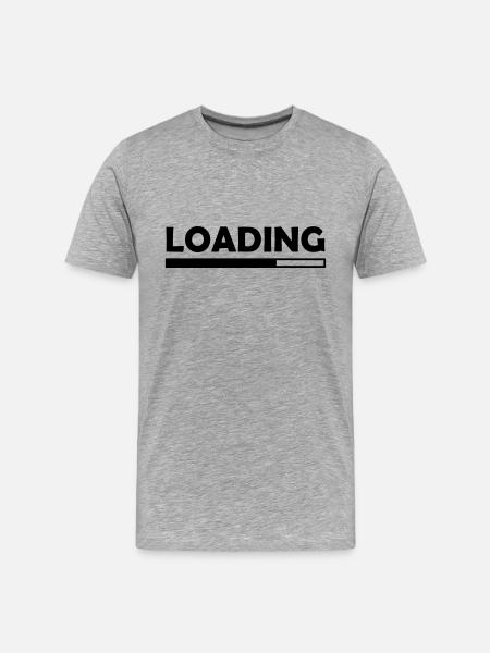 Loading - Männer Premium Bio T-Shirt - Grau meliert