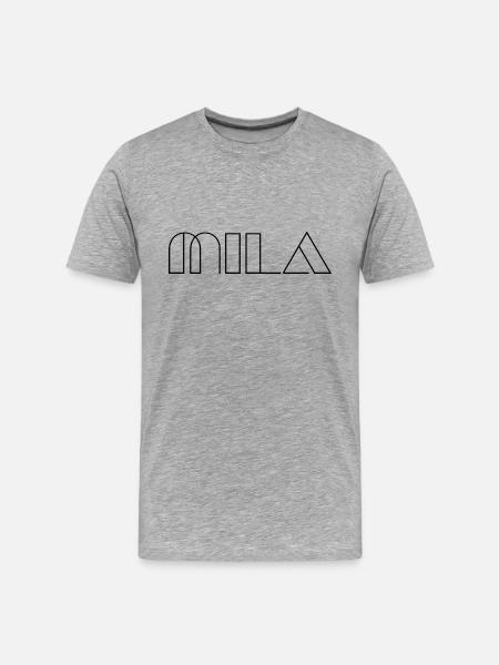 Name Mila Modern Black - Men's Premium Organic T-Shirt - heather grey