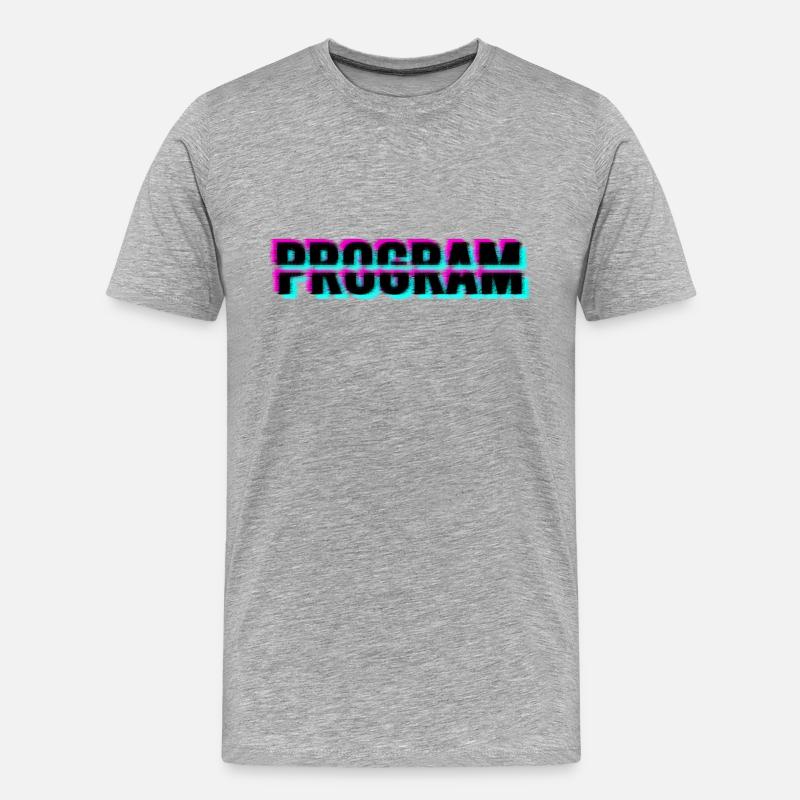Computer program - Men's Premium Organic T-Shirt - heather grey
