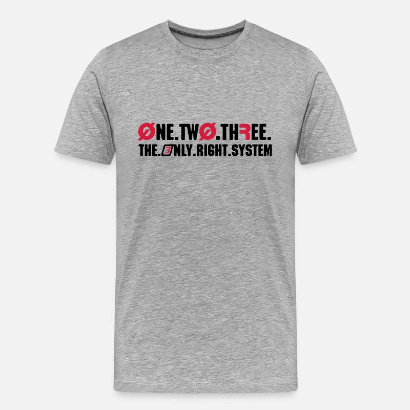Right System - Männer Premium Bio T-Shirt - Grau meliert