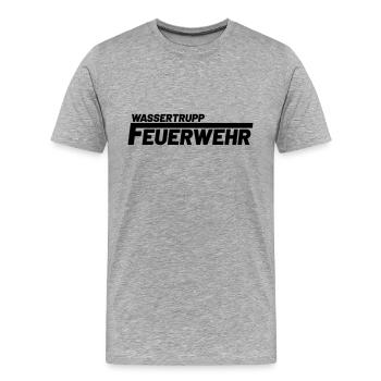 wassertrupp freiwillige feuerwehr - Männer Premium Bio T-Shirt - Grau meliert - Vorne - Damien (186cm)