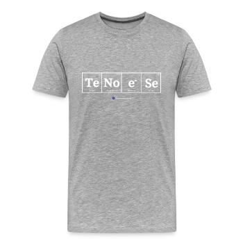 Tenöse (dunkle Stoffe) - Männer Premium Bio T-Shirt - Grau meliert - Vorne - Damien (186cm)