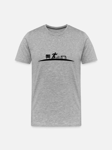 Fußballer Tor - Männer Premium Bio T-Shirt - Grau meliert
