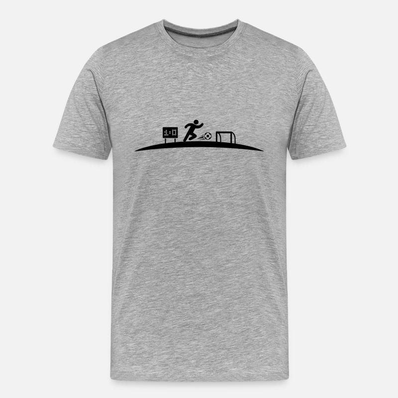 Fußballer Tor - Männer Premium Bio T-Shirt - Grau meliert