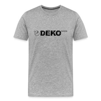 Dekoration - Männer Premium Bio T-Shirt - Grau meliert - Vorne - Damien (186cm)