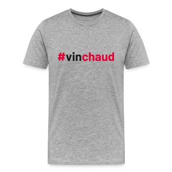 Vin chaud - T-shirt bio Premium Homme - gris chiné - Devant - Damien (186cm)