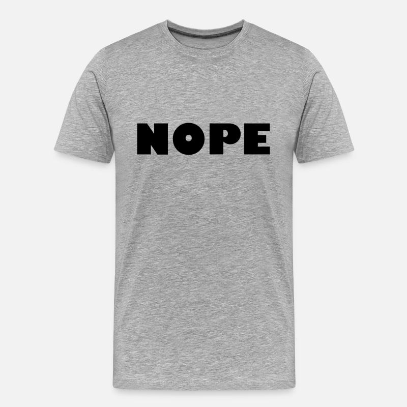 NOPE - Men's Premium Organic T-Shirt - heather grey