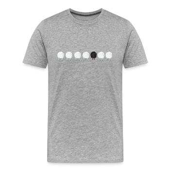 Le mouton noir - T-shirt bio Premium Homme - gris chiné - Devant - Damien (186cm)