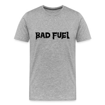 logo Bad carburant - T-shirt bio Premium Homme - gris chiné - Devant - Damien (186cm)