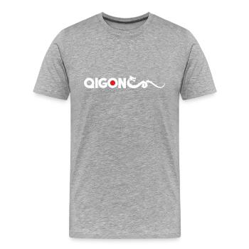 Qigong japan - Männer Premium Bio T-Shirt - Grau meliert - Vorne - Damien (186cm)