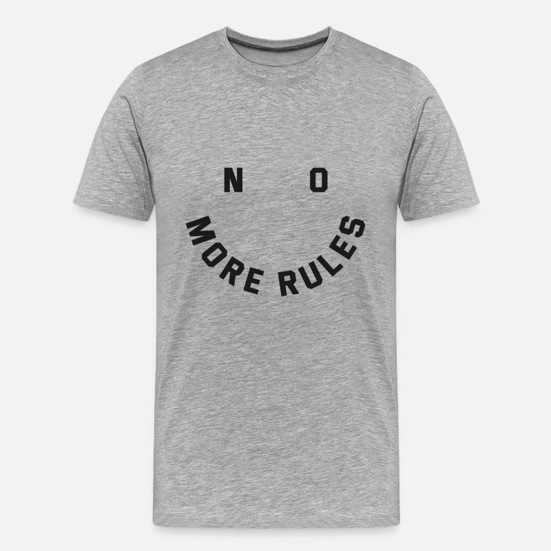 no more rules - Männer Premium Bio T-Shirt - Grau meliert