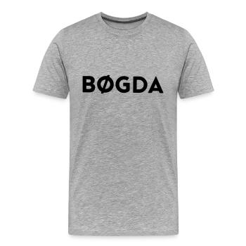 BØGDA - Männer Premium Bio T-Shirt - Grau meliert - Vorne - Damien (186cm)