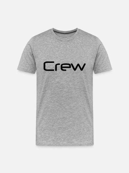 crew - Männer Premium Bio T-Shirt - Grau meliert