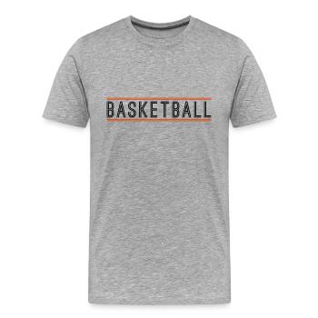 basketball logo hit goal in the net throw basket sp - Men's Premium Organic T-Shirt - heather grey - Front - Damien (186cm)