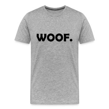 Chien de chasse - T-shirt bio Premium Homme - gris chiné - Devant - Damien (186cm)