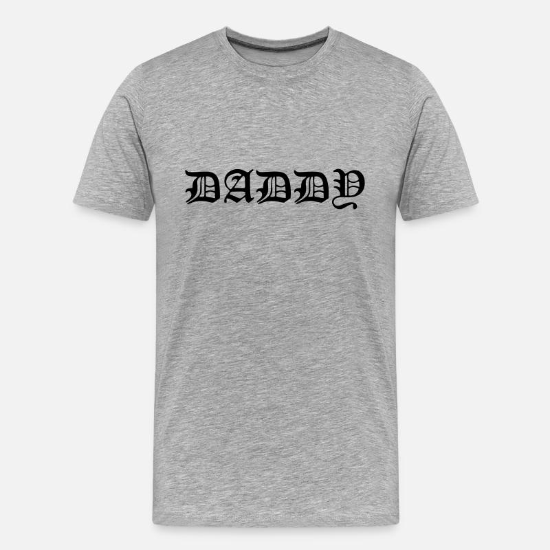 Daddy - Männer Premium Bio T-Shirt - Grau meliert