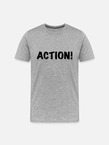 Action - Men's Premium Organic T-Shirt - heather grey
