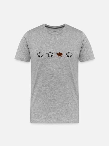sheeps_1_f2 - T-shirt bio Premium Homme - gris chiné