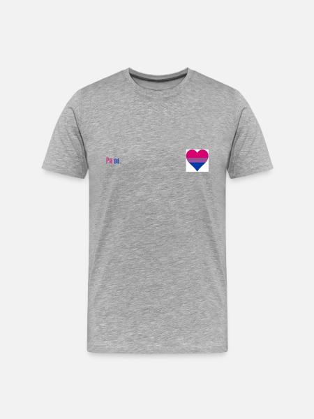 Bisexual Pride Clothing - Männer Premium Bio T-Shirt - Grau meliert