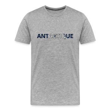 Flagge der Antarktis - Männer Premium Bio T-Shirt - Grau meliert - Vorne - Damien (186cm)