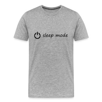 Mode veille - T-shirt bio Premium Homme - gris chiné - Devant - Damien (186cm)