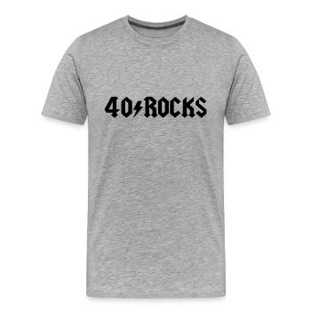 40 Geburtstag - Männer Premium Bio T-Shirt - Grau meliert - Vorne - Damien (186cm)