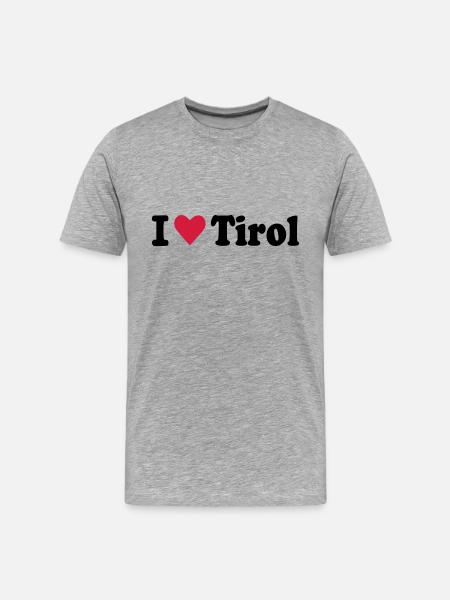 Tirol - Männer Premium Bio T-Shirt - Grau meliert