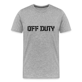 Off Duty - Männer Premium Bio T-Shirt - Grau meliert - Vorne - Damien (186cm)
