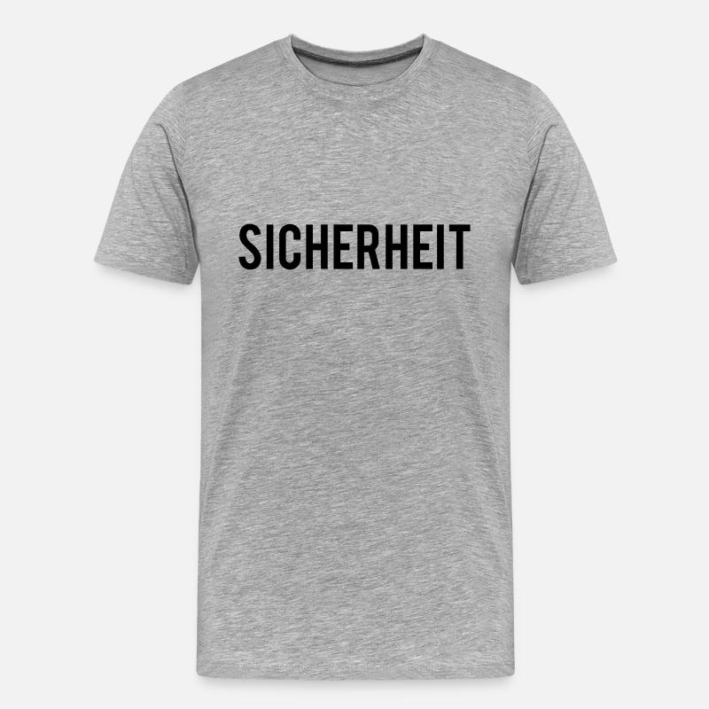 sicherheit - Männer Premium Bio T-Shirt - Grau meliert