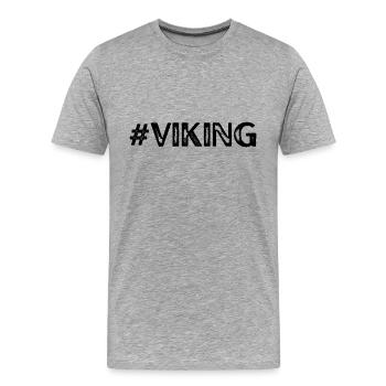 #VIKING - T-shirt bio Premium Homme - gris chiné - Devant - Damien (186cm)