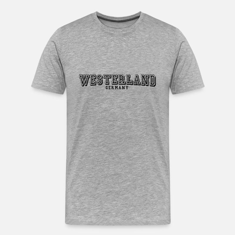 Westerland - Männer Premium Bio T-Shirt - Grau meliert