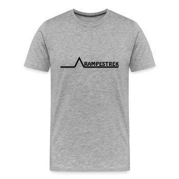 Ligne de rampe - T-shirt bio Premium Homme - gris chiné - Devant - Damien (186cm)