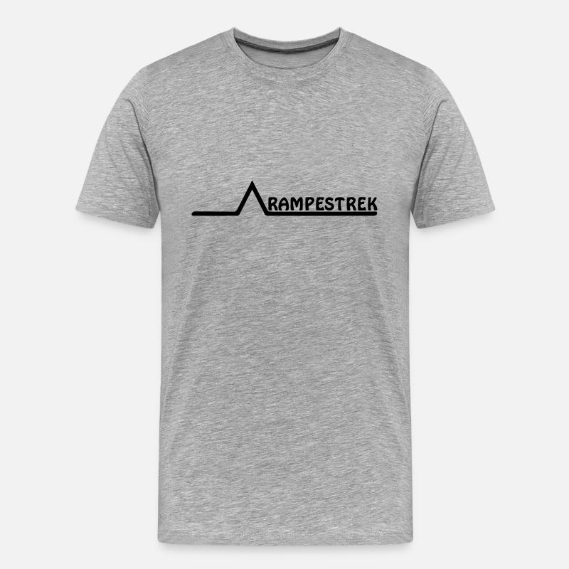 Rampenlinie - Männer Premium Bio T-Shirt - Grau meliert