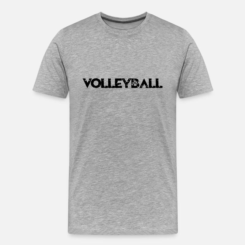 Volleyball - Männer Premium Bio T-Shirt - Grau meliert