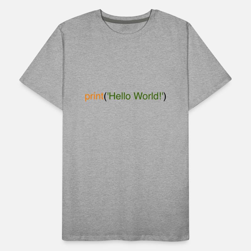 Hello World Python Men's Premium Organic T-Shirt