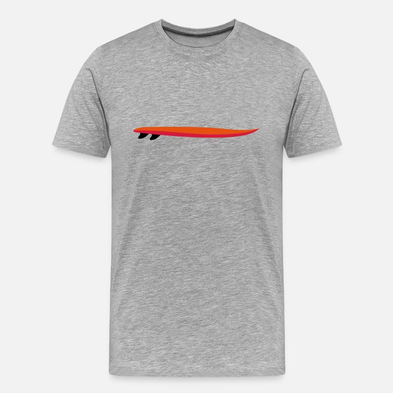 SURFING - Männer Premium Bio T-Shirt - Grau meliert