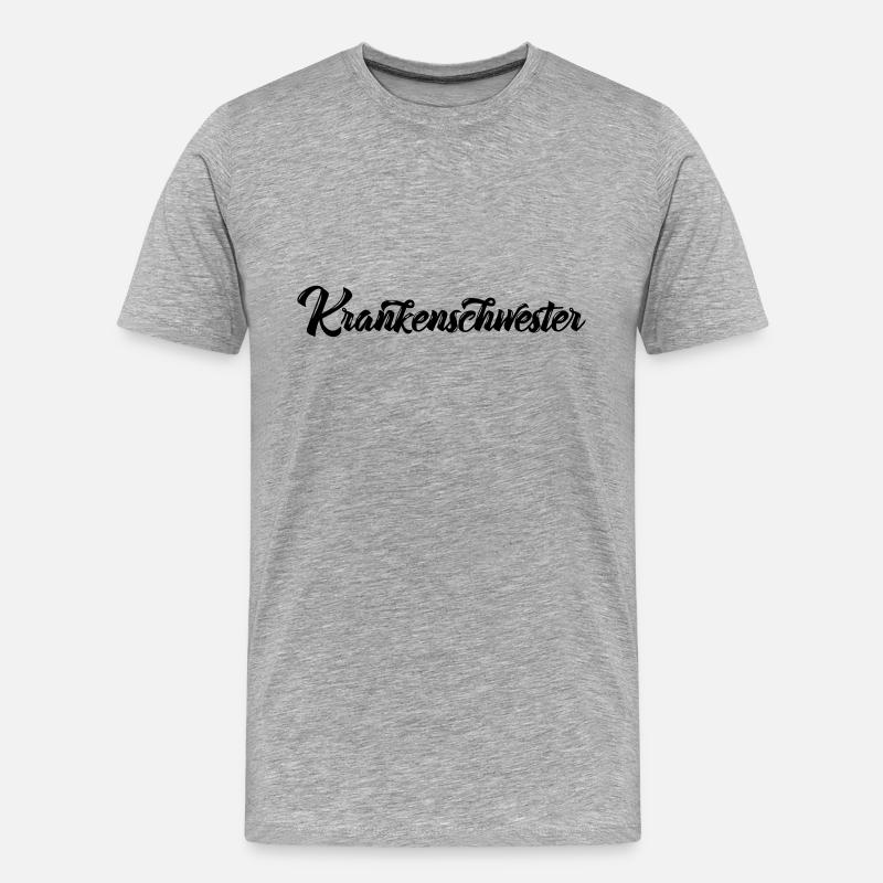 Krankenschwester - Männer Premium Bio T-Shirt - Grau meliert