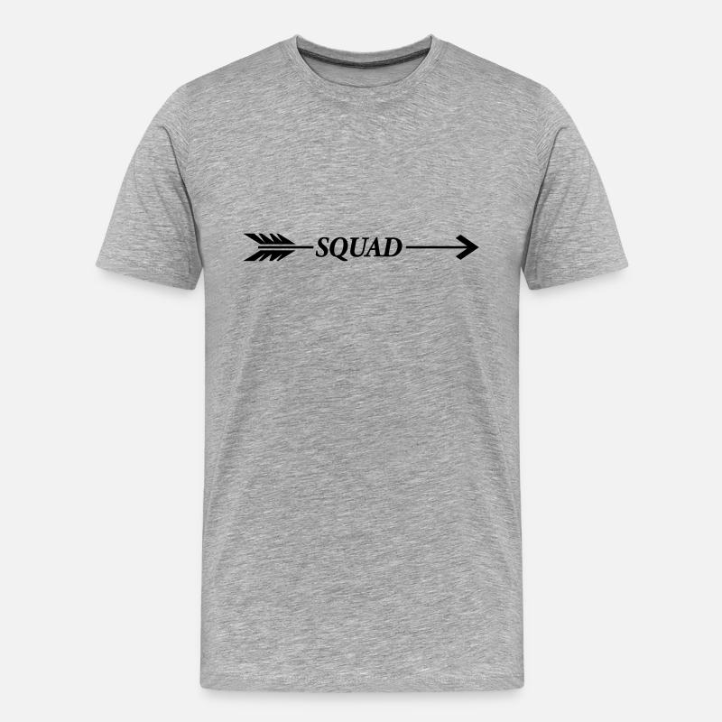 squad pfeil - Männer Premium Bio T-Shirt - Grau meliert