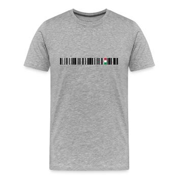 Italia - Männer Premium Bio T-Shirt - Grau meliert - Vorne - Damien (186cm)
