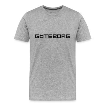 Göteborg - T-shirt bio Premium Homme - gris chiné - Devant - Damien (186cm)