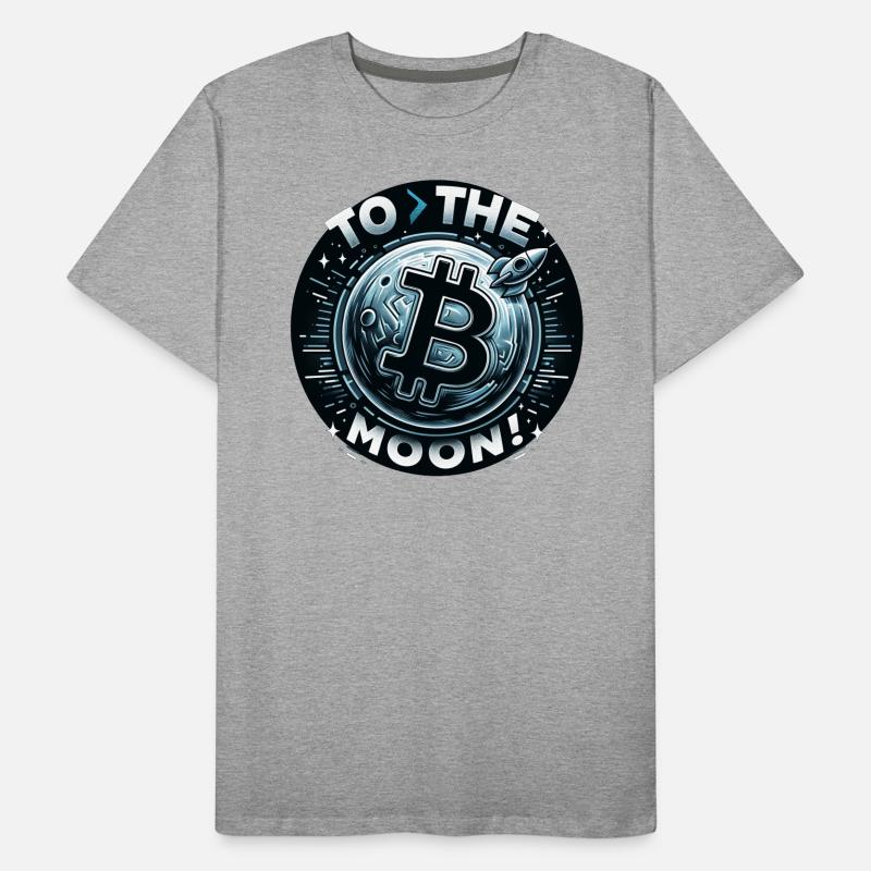 ''To The Moon'' Kryptodesign Männer Premium Bio T-Shirt