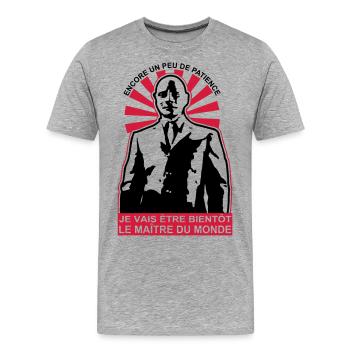 le maitre du monde - T-shirt bio Premium Homme - gris chiné - Devant - Damien (186cm)