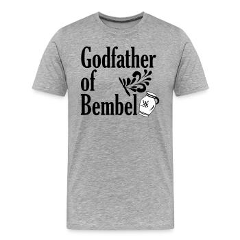 Godfather of Bembel - The Frankfurt Shirt Shop - Men's Premium Organic T-Shirt - heather grey - Front - Damien (186cm)