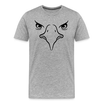 Eagle Beak bird Eagle eyes - Men's Premium Organic T-Shirt - heather grey - Front - Damien (186cm)